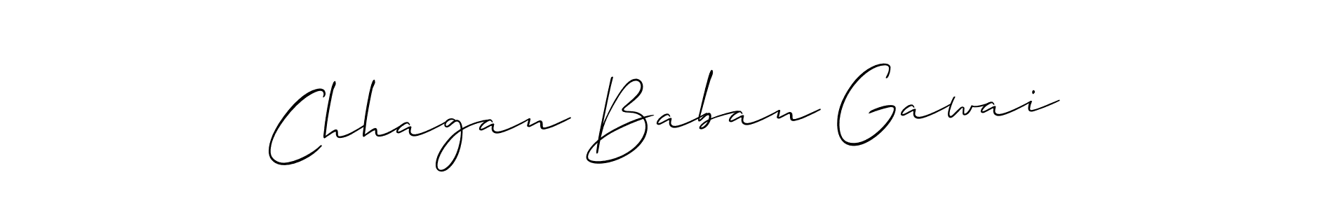 Design your own signature with our free online signature maker. With this signature software, you can create a handwritten (Allison_Script) signature for name Chhagan Baban Gawai. Chhagan Baban Gawai signature style 2 images and pictures png