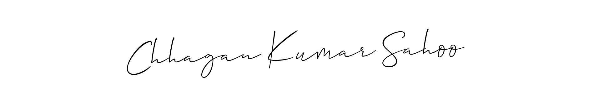 Use a signature maker to create a handwritten signature online. With this signature software, you can design (Allison_Script) your own signature for name Chhagan Kumar Sahoo. Chhagan Kumar Sahoo signature style 2 images and pictures png