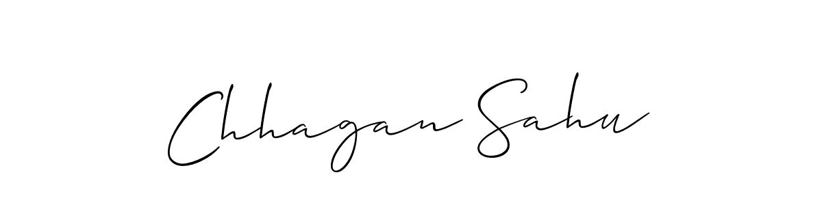 Allison_Script is a professional signature style that is perfect for those who want to add a touch of class to their signature. It is also a great choice for those who want to make their signature more unique. Get Chhagan Sahu name to fancy signature for free. Chhagan Sahu signature style 2 images and pictures png