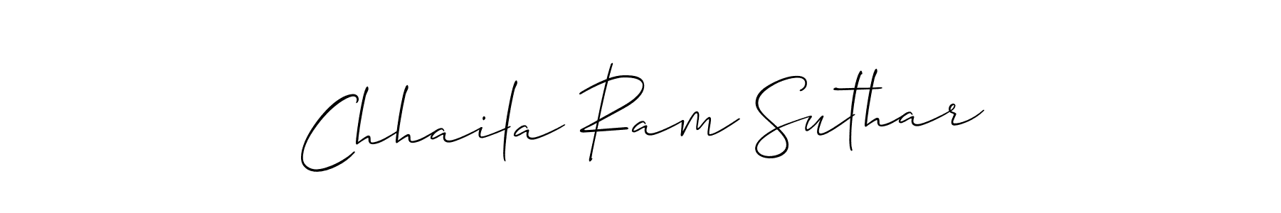 Similarly Allison_Script is the best handwritten signature design. Signature creator online .You can use it as an online autograph creator for name Chhaila Ram Suthar. Chhaila Ram Suthar signature style 2 images and pictures png