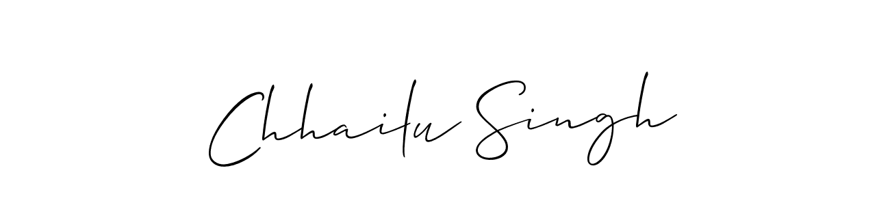 It looks lik you need a new signature style for name Chhailu Singh. Design unique handwritten (Allison_Script) signature with our free signature maker in just a few clicks. Chhailu Singh signature style 2 images and pictures png