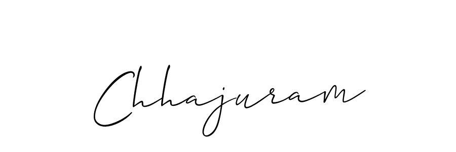 Design your own signature with our free online signature maker. With this signature software, you can create a handwritten (Allison_Script) signature for name Chhajuram. Chhajuram signature style 2 images and pictures png