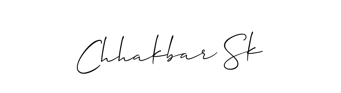 if you are searching for the best signature style for your name Chhakbar Sk. so please give up your signature search. here we have designed multiple signature styles  using Allison_Script. Chhakbar Sk signature style 2 images and pictures png