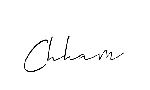 It looks lik you need a new signature style for name Chham. Design unique handwritten (Allison_Script) signature with our free signature maker in just a few clicks. Chham signature style 2 images and pictures png