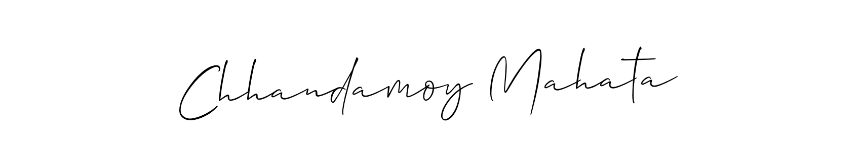 Also You can easily find your signature by using the search form. We will create Chhandamoy Mahata name handwritten signature images for you free of cost using Allison_Script sign style. Chhandamoy Mahata signature style 2 images and pictures png