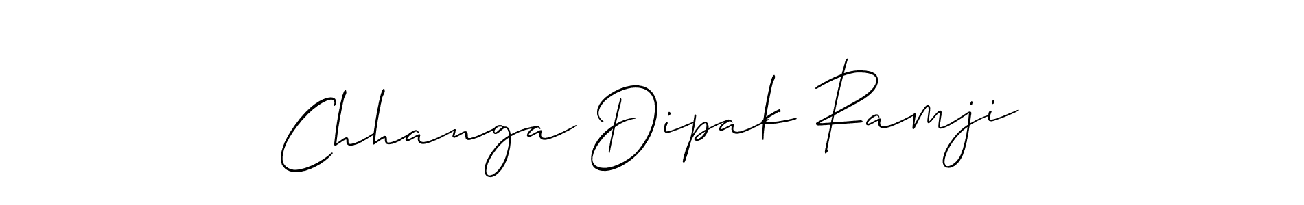 It looks lik you need a new signature style for name Chhanga Dipak Ramji. Design unique handwritten (Allison_Script) signature with our free signature maker in just a few clicks. Chhanga Dipak Ramji signature style 2 images and pictures png