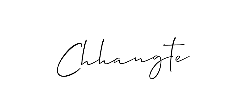 How to make Chhangte signature? Allison_Script is a professional autograph style. Create handwritten signature for Chhangte name. Chhangte signature style 2 images and pictures png