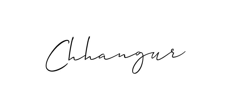 Use a signature maker to create a handwritten signature online. With this signature software, you can design (Allison_Script) your own signature for name Chhangur. Chhangur signature style 2 images and pictures png