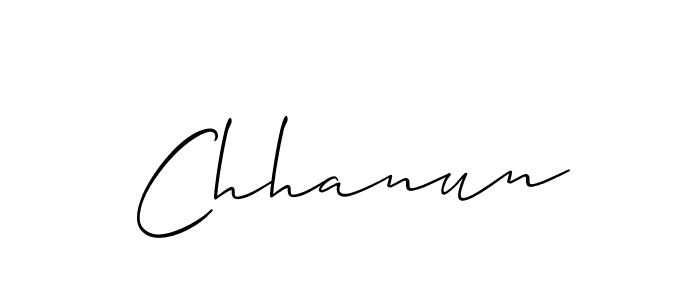 Best and Professional Signature Style for Chhanun. Allison_Script Best Signature Style Collection. Chhanun signature style 2 images and pictures png