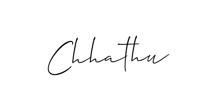 if you are searching for the best signature style for your name Chhathu. so please give up your signature search. here we have designed multiple signature styles  using Allison_Script. Chhathu signature style 2 images and pictures png