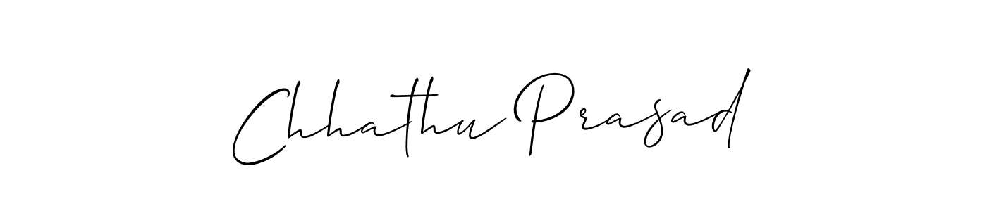 Use a signature maker to create a handwritten signature online. With this signature software, you can design (Allison_Script) your own signature for name Chhathu Prasad. Chhathu Prasad signature style 2 images and pictures png