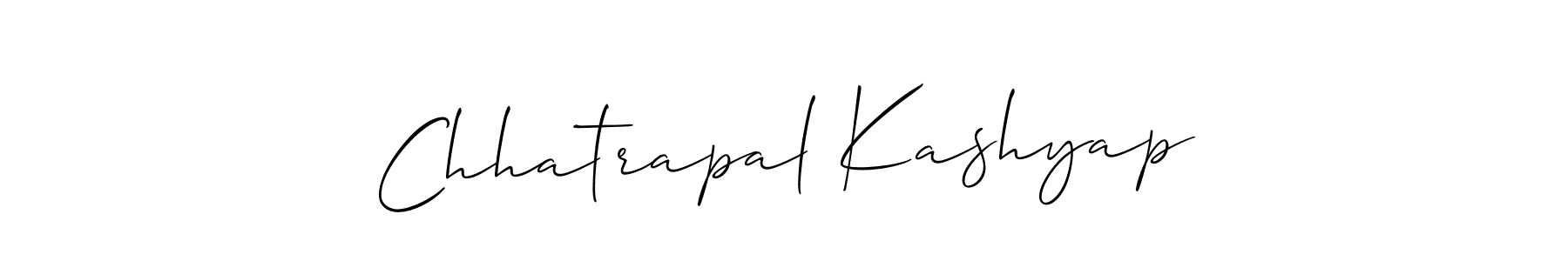 Similarly Allison_Script is the best handwritten signature design. Signature creator online .You can use it as an online autograph creator for name Chhatrapal Kashyap. Chhatrapal Kashyap signature style 2 images and pictures png