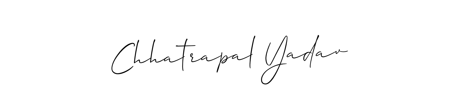 Use a signature maker to create a handwritten signature online. With this signature software, you can design (Allison_Script) your own signature for name Chhatrapal Yadav. Chhatrapal Yadav signature style 2 images and pictures png