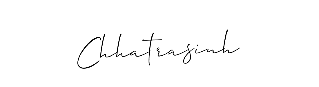 Make a beautiful signature design for name Chhatrasinh. With this signature (Allison_Script) style, you can create a handwritten signature for free. Chhatrasinh signature style 2 images and pictures png