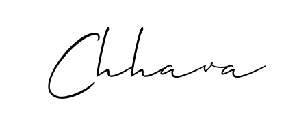 Upgrade your professional image with Chhava signature created with Allison_Script font. Fast, free, and watermark-free download. Chhava signature style 2 images and pictures png