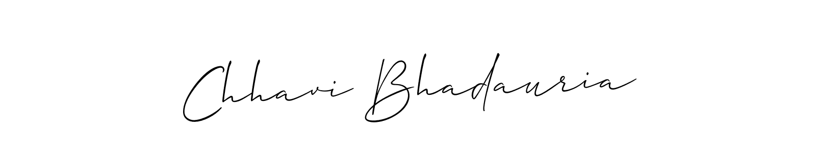Design your own signature with our free online signature maker. With this signature software, you can create a handwritten (Allison_Script) signature for name Chhavi Bhadauria. Chhavi Bhadauria signature style 2 images and pictures png