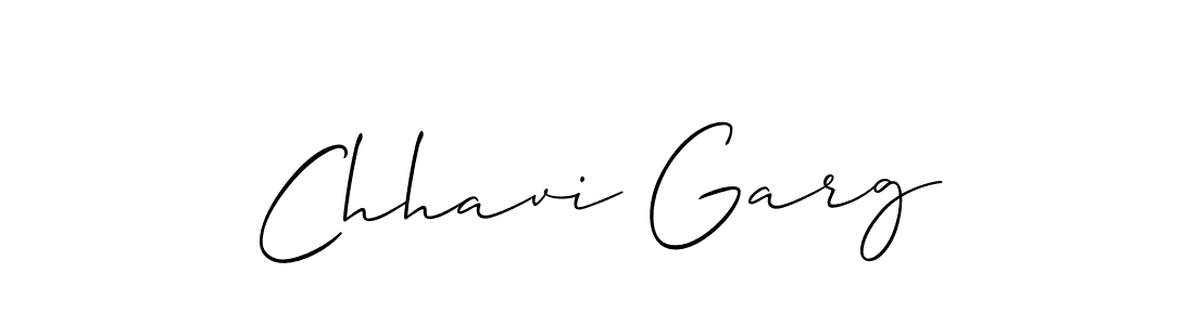 Use a signature maker to create a handwritten signature online. With this signature software, you can design (Allison_Script) your own signature for name Chhavi Garg. Chhavi Garg signature style 2 images and pictures png