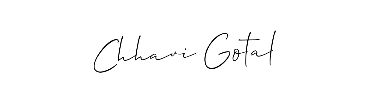 Similarly Allison_Script is the best handwritten signature design. Signature creator online .You can use it as an online autograph creator for name Chhavi Gotal. Chhavi Gotal signature style 2 images and pictures png