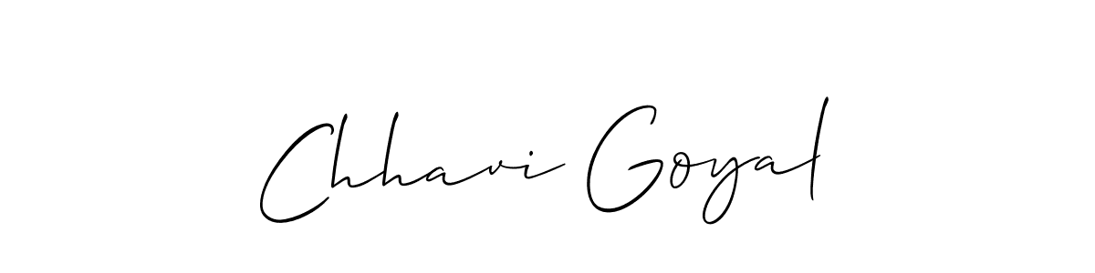 Make a beautiful signature design for name Chhavi Goyal. With this signature (Allison_Script) style, you can create a handwritten signature for free. Chhavi Goyal signature style 2 images and pictures png