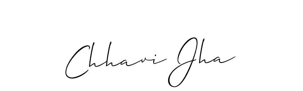 Allison_Script is a professional signature style that is perfect for those who want to add a touch of class to their signature. It is also a great choice for those who want to make their signature more unique. Get Chhavi Jha name to fancy signature for free. Chhavi Jha signature style 2 images and pictures png