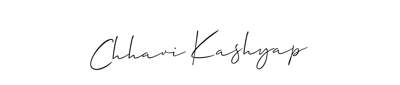 Use a signature maker to create a handwritten signature online. With this signature software, you can design (Allison_Script) your own signature for name Chhavi Kashyap. Chhavi Kashyap signature style 2 images and pictures png