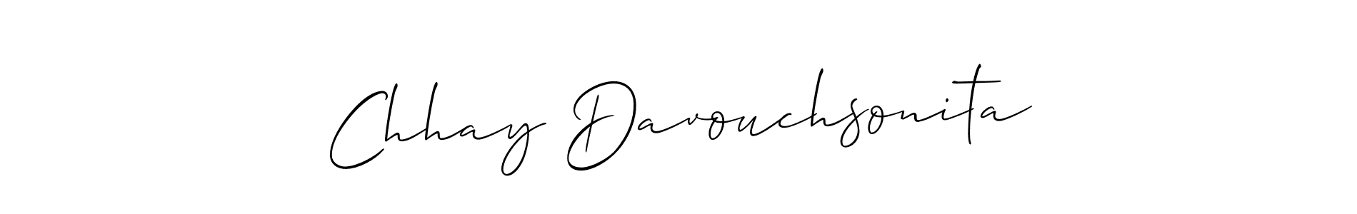 Design your own signature with our free online signature maker. With this signature software, you can create a handwritten (Allison_Script) signature for name Chhay Davouchsonita. Chhay Davouchsonita signature style 2 images and pictures png