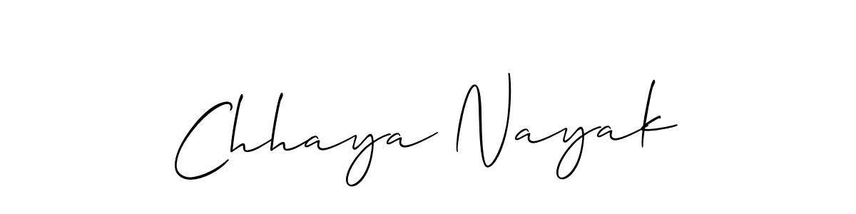 Make a short Chhaya Nayak signature style. Manage your documents anywhere anytime using Allison_Script. Create and add eSignatures, submit forms, share and send files easily. Chhaya Nayak signature style 2 images and pictures png