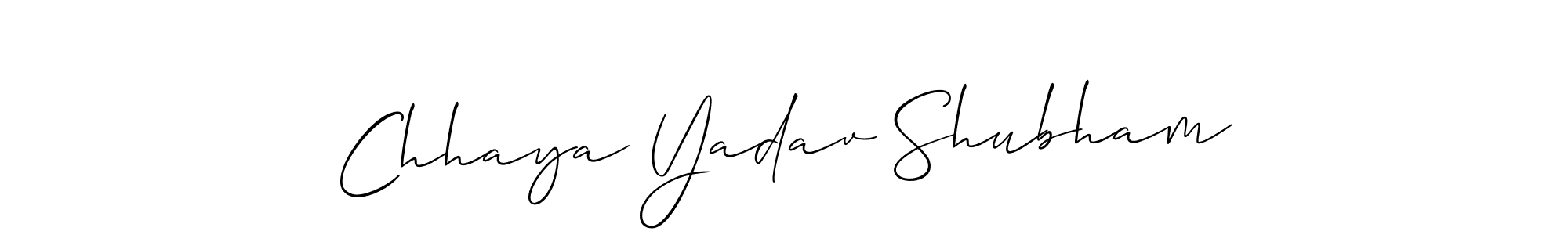 Make a beautiful signature design for name Chhaya Yadav Shubham. Use this online signature maker to create a handwritten signature for free. Chhaya Yadav Shubham signature style 2 images and pictures png