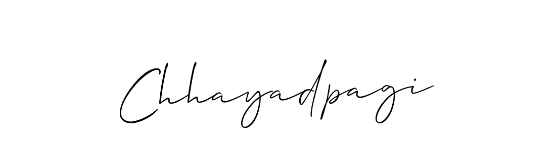 Create a beautiful signature design for name Chhayadpagi. With this signature (Allison_Script) fonts, you can make a handwritten signature for free. Chhayadpagi signature style 2 images and pictures png