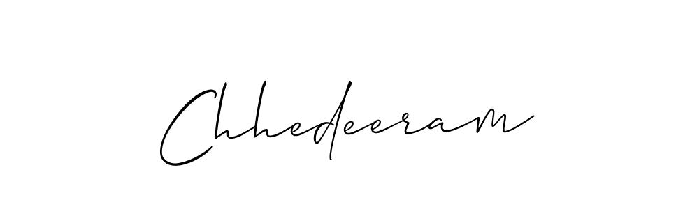 Design your own signature with our free online signature maker. With this signature software, you can create a handwritten (Allison_Script) signature for name Chhedeeram. Chhedeeram signature style 2 images and pictures png