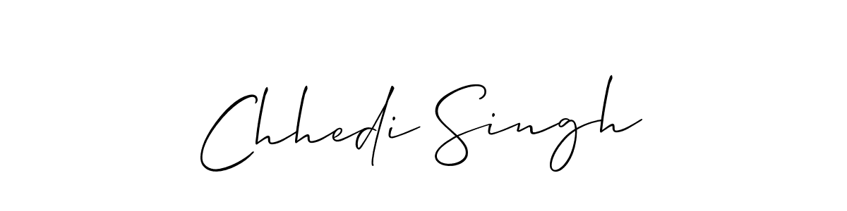 Create a beautiful signature design for name Chhedi Singh. With this signature (Allison_Script) fonts, you can make a handwritten signature for free. Chhedi Singh signature style 2 images and pictures png