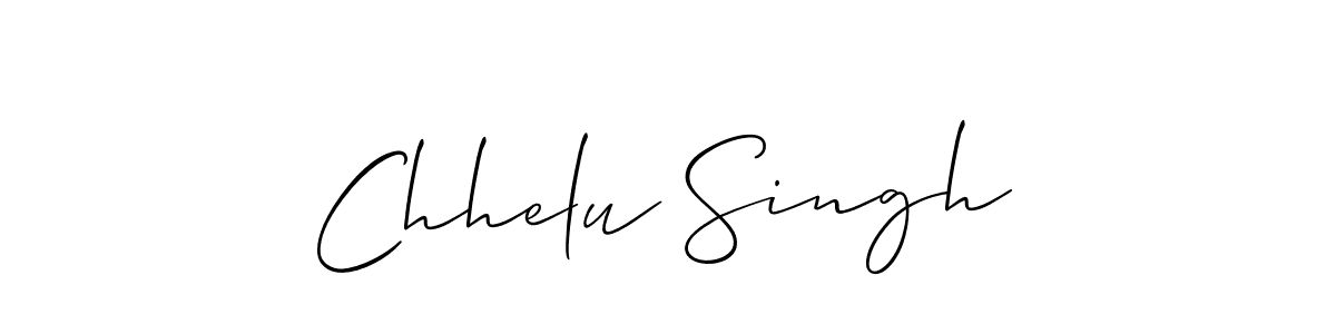 Allison_Script is a professional signature style that is perfect for those who want to add a touch of class to their signature. It is also a great choice for those who want to make their signature more unique. Get Chhelu Singh name to fancy signature for free. Chhelu Singh signature style 2 images and pictures png