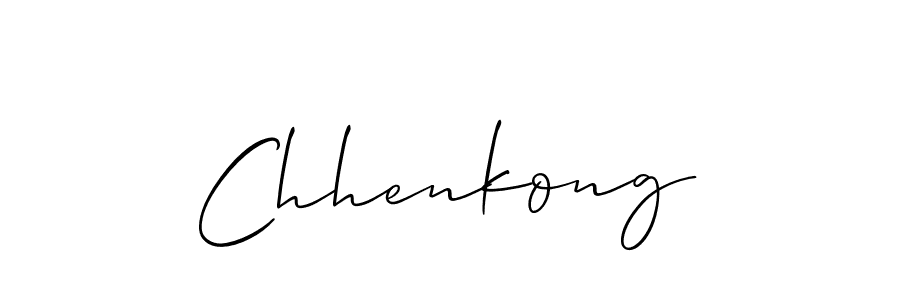 Create a beautiful signature design for name Chhenkong. With this signature (Allison_Script) fonts, you can make a handwritten signature for free. Chhenkong signature style 2 images and pictures png