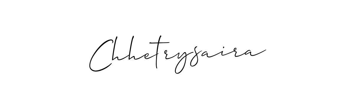 How to make Chhetrysaira signature? Allison_Script is a professional autograph style. Create handwritten signature for Chhetrysaira name. Chhetrysaira signature style 2 images and pictures png