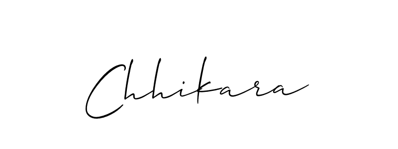 Use a signature maker to create a handwritten signature online. With this signature software, you can design (Allison_Script) your own signature for name Chhikara. Chhikara signature style 2 images and pictures png