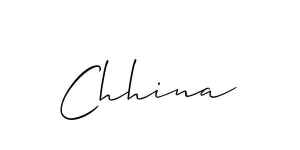 Create a beautiful signature design for name Chhina. With this signature (Allison_Script) fonts, you can make a handwritten signature for free. Chhina signature style 2 images and pictures png