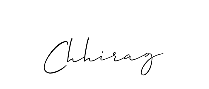 Create a beautiful signature design for name Chhirag. With this signature (Allison_Script) fonts, you can make a handwritten signature for free. Chhirag signature style 2 images and pictures png