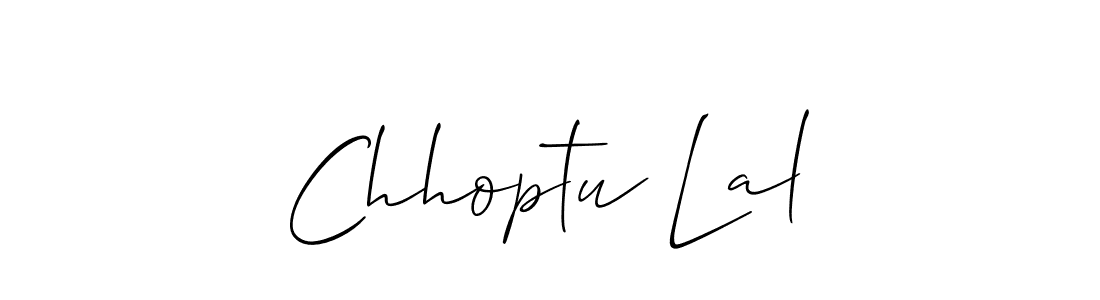 How to make Chhoptu Lal name signature. Use Allison_Script style for creating short signs online. This is the latest handwritten sign. Chhoptu Lal signature style 2 images and pictures png