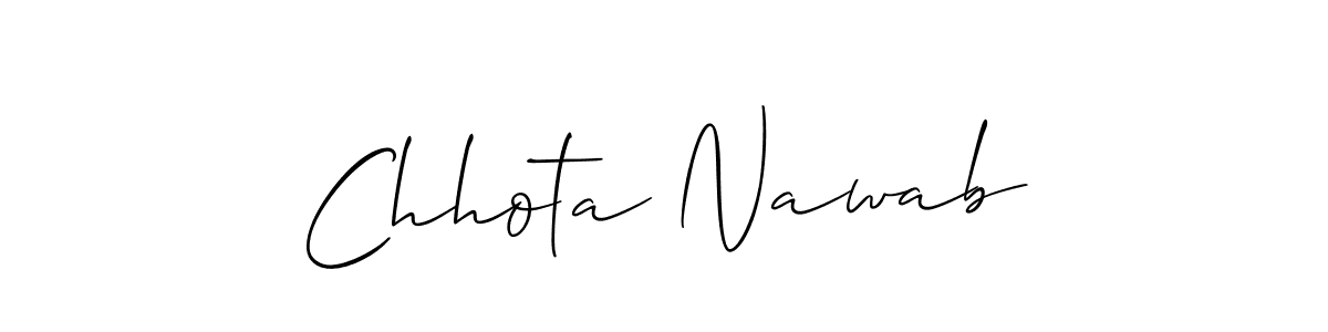 How to make Chhota Nawab signature? Allison_Script is a professional autograph style. Create handwritten signature for Chhota Nawab name. Chhota Nawab signature style 2 images and pictures png
