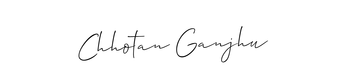 Also we have Chhotan Ganjhu name is the best signature style. Create professional handwritten signature collection using Allison_Script autograph style. Chhotan Ganjhu signature style 2 images and pictures png