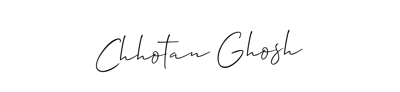 It looks lik you need a new signature style for name Chhotan Ghosh. Design unique handwritten (Allison_Script) signature with our free signature maker in just a few clicks. Chhotan Ghosh signature style 2 images and pictures png