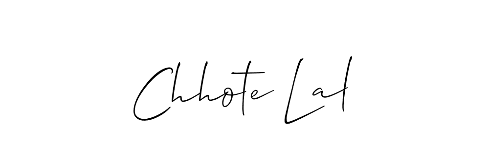 Also we have Chhote Lal name is the best signature style. Create professional handwritten signature collection using Allison_Script autograph style. Chhote Lal signature style 2 images and pictures png