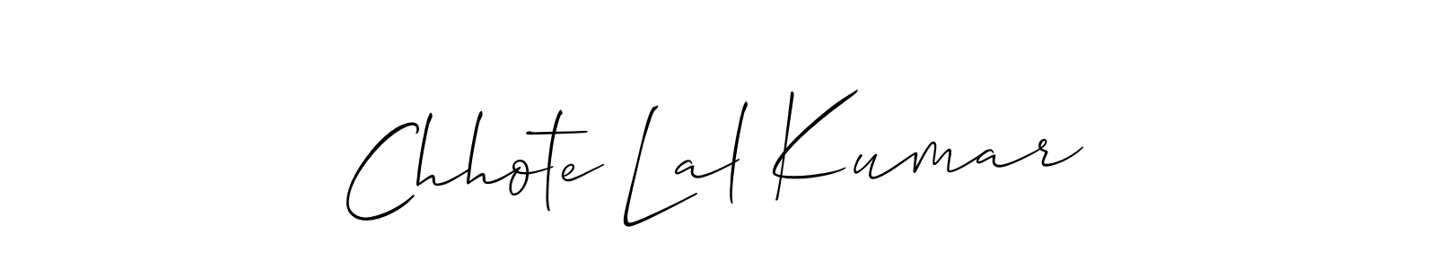 if you are searching for the best signature style for your name Chhote Lal Kumar. so please give up your signature search. here we have designed multiple signature styles  using Allison_Script. Chhote Lal Kumar signature style 2 images and pictures png