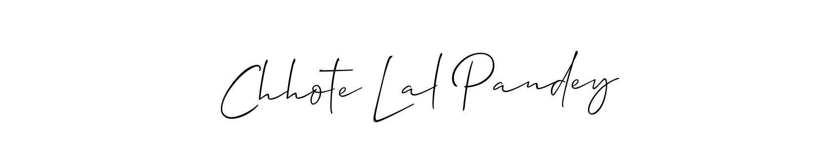 Similarly Allison_Script is the best handwritten signature design. Signature creator online .You can use it as an online autograph creator for name Chhote Lal Pandey. Chhote Lal Pandey signature style 2 images and pictures png