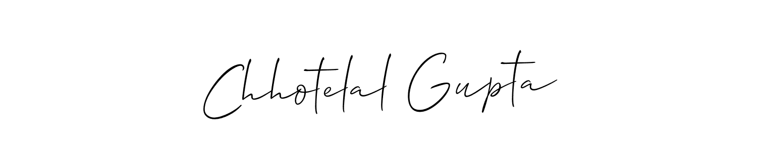 Make a beautiful signature design for name Chhotelal Gupta. With this signature (Allison_Script) style, you can create a handwritten signature for free. Chhotelal Gupta signature style 2 images and pictures png
