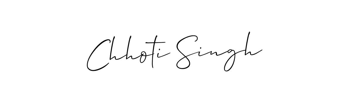 Similarly Allison_Script is the best handwritten signature design. Signature creator online .You can use it as an online autograph creator for name Chhoti Singh. Chhoti Singh signature style 2 images and pictures png