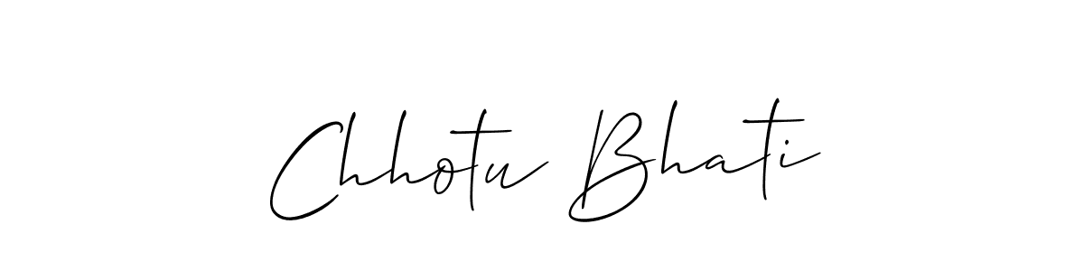 Chhotu Bhati stylish signature style. Best Handwritten Sign (Allison_Script) for my name. Handwritten Signature Collection Ideas for my name Chhotu Bhati. Chhotu Bhati signature style 2 images and pictures png