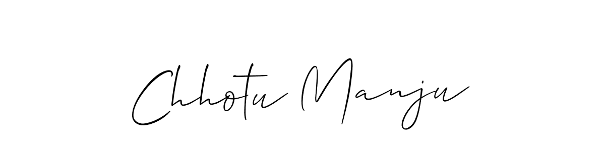 Use a signature maker to create a handwritten signature online. With this signature software, you can design (Allison_Script) your own signature for name Chhotu Manju. Chhotu Manju signature style 2 images and pictures png