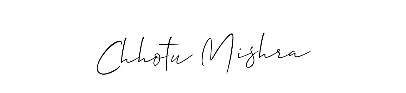 Allison_Script is a professional signature style that is perfect for those who want to add a touch of class to their signature. It is also a great choice for those who want to make their signature more unique. Get Chhotu Mishra name to fancy signature for free. Chhotu Mishra signature style 2 images and pictures png