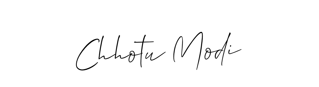 Design your own signature with our free online signature maker. With this signature software, you can create a handwritten (Allison_Script) signature for name Chhotu Modi. Chhotu Modi signature style 2 images and pictures png